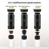 Electric Grinder Coffee Travel 3 In1 Portable Espresso Coffee Maker