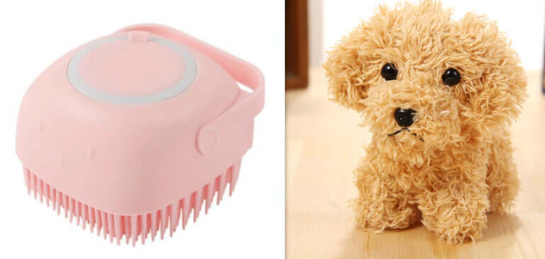 Silicone dog bath brush