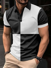 Casual Sports Short Sleeve Polo Shirt Turnover Neck Men Clothing