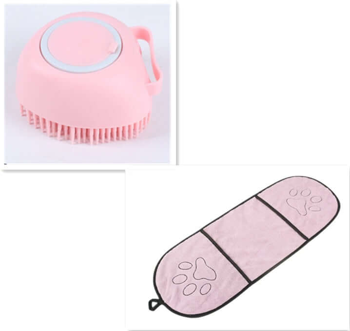 Silicone dog bath brush