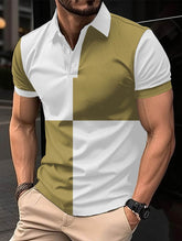 Casual Sports Short Sleeve Polo Shirt Turnover Neck Men Clothing