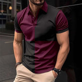 Casual Sports Short Sleeve Polo Shirt Turnover Neck Men Clothing
