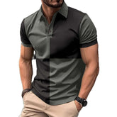 Casual Sports Short Sleeve Polo Shirt Turnover Neck Men Clothing