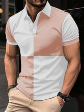 Casual Sports Short Sleeve Polo Shirt Turnover Neck Men Clothing