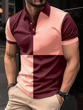 Casual Sports Short Sleeve Polo Shirt Turnover Neck Men Clothing