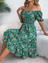 Floral Print Square Collar Dress