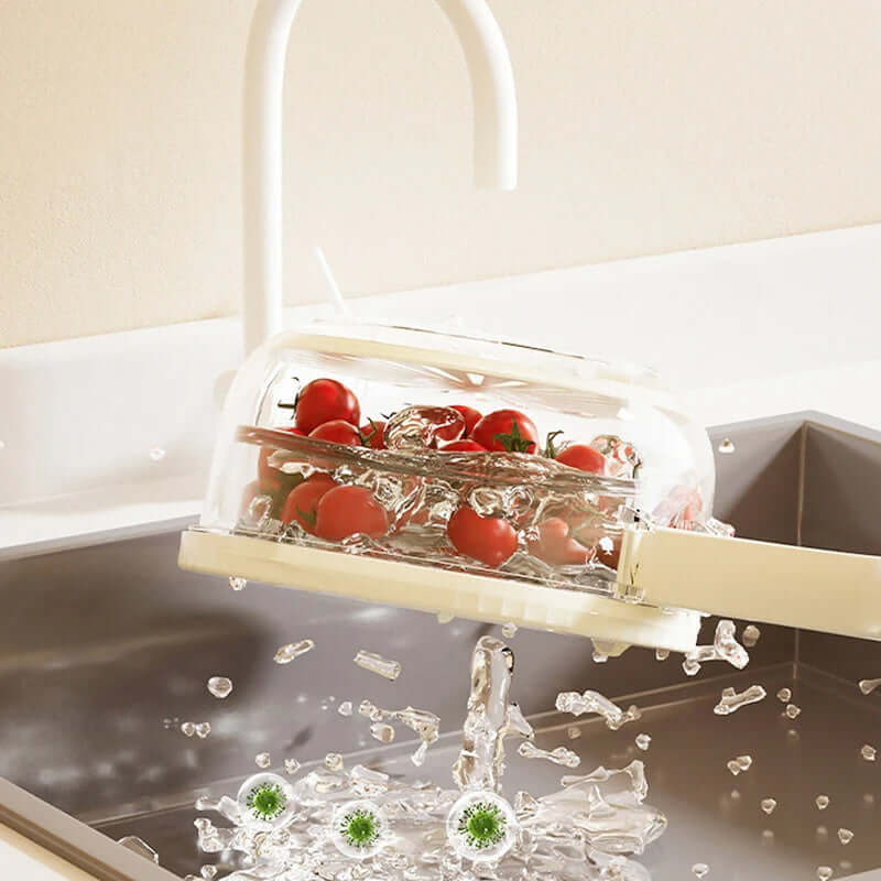 Fruit Drain Basket with Lid