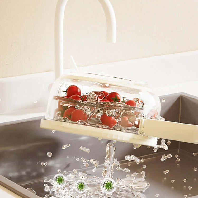 Fruit Drain Basket with Lid
