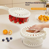 Fruit Drain Basket with Lid