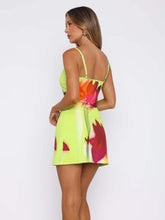 Summer Flowers Printed Suspender Dress