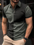 Casual Sports Short Sleeve Polo Shirt Turnover Neck Men Clothing