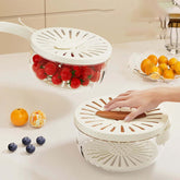 Fruit Drain Basket with Lid