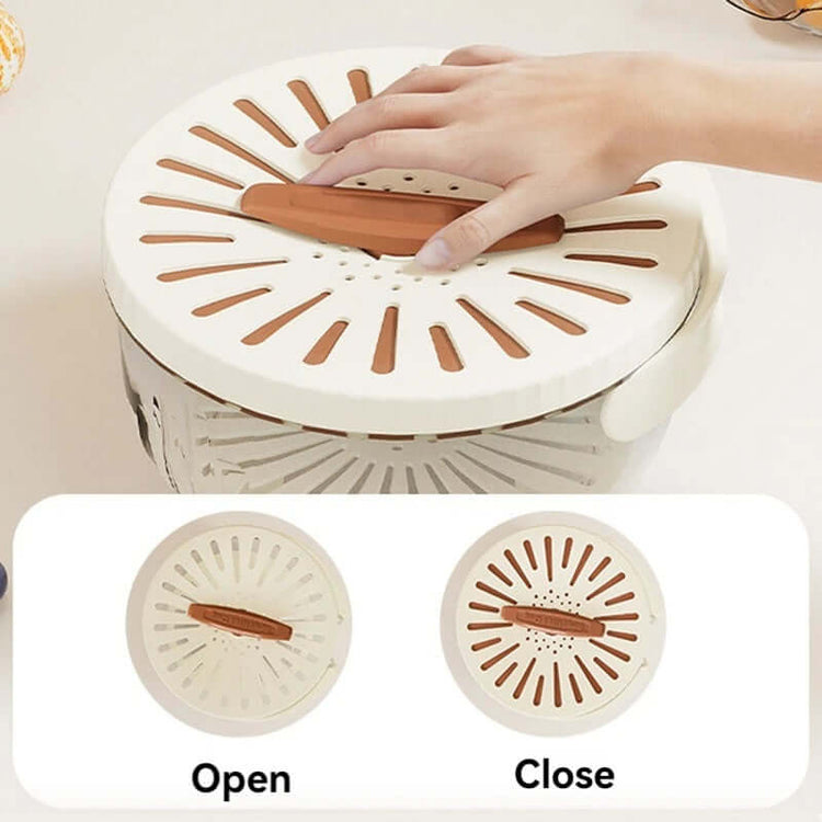 Fruit Drain Basket with Lid