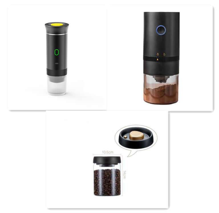 Electric Grinder Coffee Travel 3 In1 Portable Espresso Coffee Maker