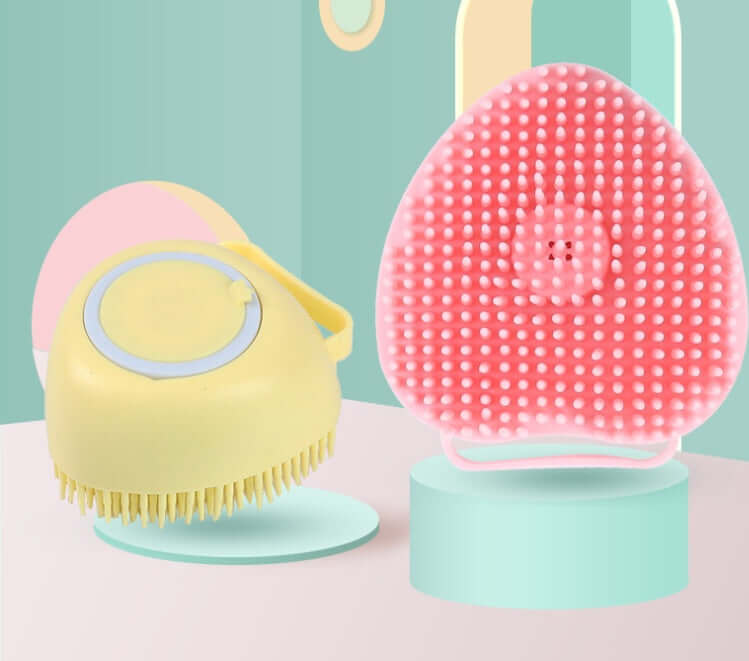 Silicone dog bath brush