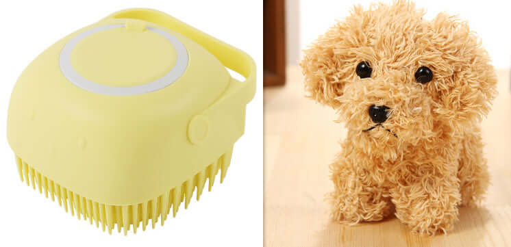 Silicone dog bath brush