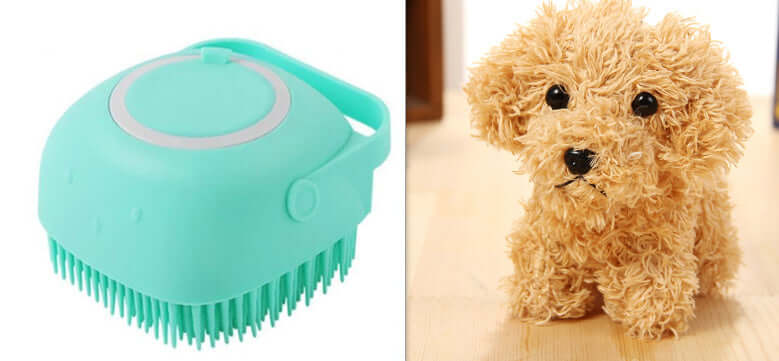 Silicone dog bath brush